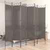6-Panel Room Divider Anthracite 94.5"x86.6" Fabric