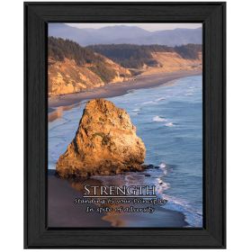 "Strength" By Trendy Decor4U, Printed Wall Art, Ready To Hang Framed Poster, Black Frame
