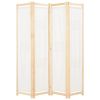4-Panel Room Divider Cream 62.9"x66.9"x1.6" Fabric