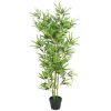 Artificial Bamboo Plant with Pot 47.2" Green