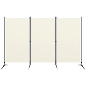 3-Panel Room Divider Cream White 102.4"x70.9"