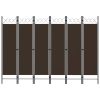 6-Panel Room Divider Brown 94.5"x70.9"