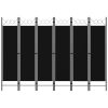 6-Panel Room Divider Black 94.5"x70.9"
