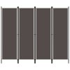 4-Panel Room Divider Anthracite 78.7"x70.9"
