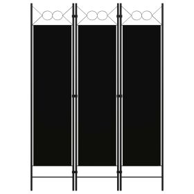 3-Panel Room Divider Black 47.2"x70.9"