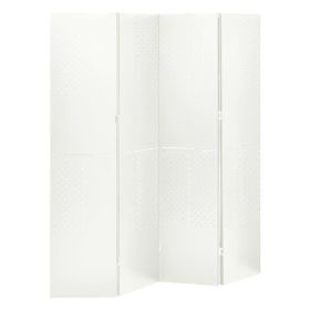 4-Panel Room Divider White 63"x70.9" Steel