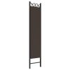 4-Panel Room Divider Brown 63"x78.7" Fabric