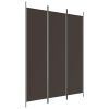 3-Panel Room Divider Brown 59.1"x78.7" Fabric