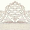 Hand carved 5-Panel Room Divider White 78.7"x65" Solid Mango Wood