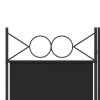 4-Panel Room Divider Black 63"x78.7" Fabric