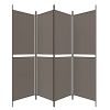 4-Panel Room Divider Anthracite 78.7"x70.9" Fabric
