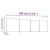 4-Panel Room Divider Anthracite 274.8"x70.9" Fabric