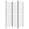 3-Panel Room Divider White 59.1"x70.9" Fabric