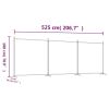 3-Panel Room Divider Anthracite 206.7"x70.9" Fabric