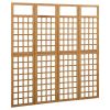 4-Panel Room Divider/Trellis Solid Fir Wood 63.4"x70.9"