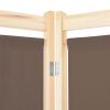 5-Panel Room Divider Brown 78.7"x66.9"x1.6" Fabric