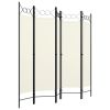 5-Panel Room Divider Cream White 78.7"x70.9"