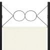 3-Panel Room Divider Cream White 47.2"x70.9"
