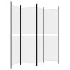4-Panel Room Divider White 78.7"x70.9" Fabric