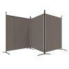 3-Panel Room Divider Anthracite 206.7"x70.9" Fabric