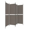 4-Panel Room Divider Anthracite 78.7"x70.9" Fabric