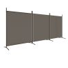 3-Panel Room Divider Anthracite 206.7"x70.9" Fabric