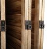 Sycamore wood 8 Panel Screen Folding Louvered Room Divider - light burn XH