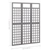 3-Panel Room Divider/Trellis Solid Fir Wood Gray 47.6"x70.9"