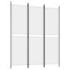 3-Panel Room Divider White 59.1"x70.9" Fabric