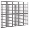 5-Panel Room Divider/Trellis Solid Fir Wood Gray 79.3"x70.9"