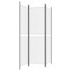 3-Panel Room Divider White 59.1"x70.9" Fabric