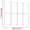 4-Panel Room Divider Anthracite 78.7"x70.9" Fabric