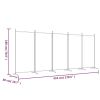 5-Panel Room Divider Brown 170.5"x70.9" Fabric