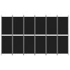 6-Panel Room Divider Black 118.1"x70.9" Fabric
