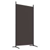 4-Panel Room Divider Brown 136.2"x70.9" Fabric