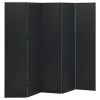 5-Panel Room Dividers 2 pcs Black 78.7"x70.9" Steel