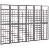 6-Panel Room Divider/Trellis Solid Fir Wood Gray 95.5"x70.9"