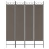 4-Panel Room Divider Anthracite 63"x86.6" Fabric