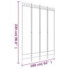 4-Panel Room Divider Anthracite 63"x86.6" Fabric