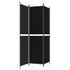 3-Panel Room Divider Black 59.1"x78.7" Fabric
