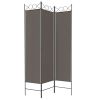 3-Panel Room Divider Anthracite 47.2"x86.6" Fabric