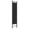 4-Panel Room Divider Black 63"x78.7" Fabric