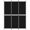 3-Panel Room Divider Black 59.1"x78.7" Fabric