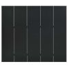 5-Panel Room Dividers 2 pcs Black 78.7"x70.9" Steel