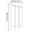 3-Panel Room Divider White 47.2"x78.7" Fabric