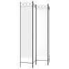 4-Panel Room Divider White 63"x78.7" Fabric