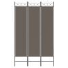 3-Panel Room Divider Anthracite 47.2"x86.6" Fabric