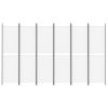 6-Panel Room Divider White 118.1"x70.9" Fabric