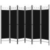 6-Panel Room Divider Black 94.5"x70.9"