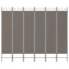 6-Panel Room Divider Anthracite 94.5"x86.6" Fabric